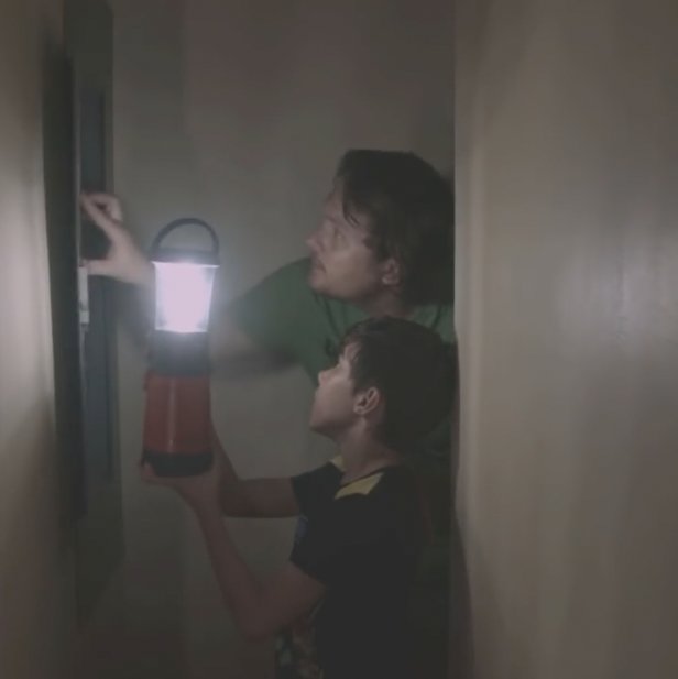This lamp operates using saltwater as its power source