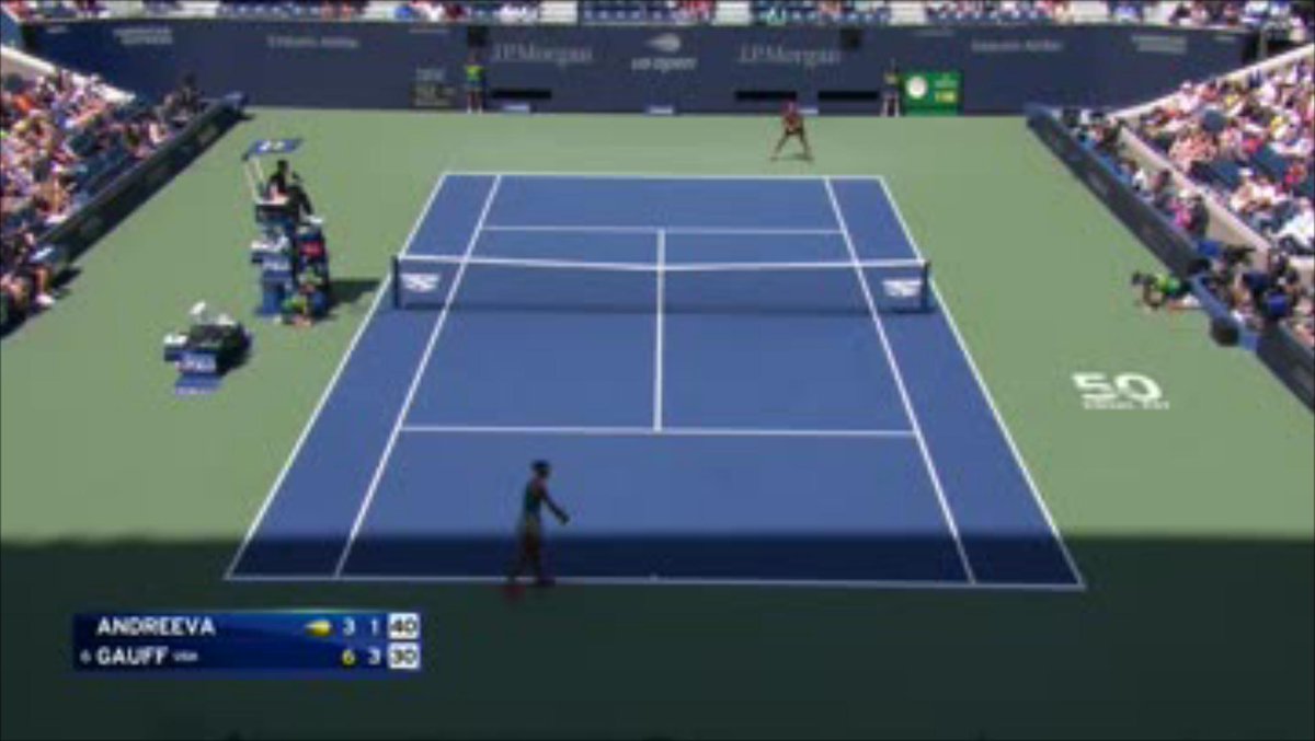 SHEESH! 😯 How many different shots did Coco Gauff hit in this rally?!