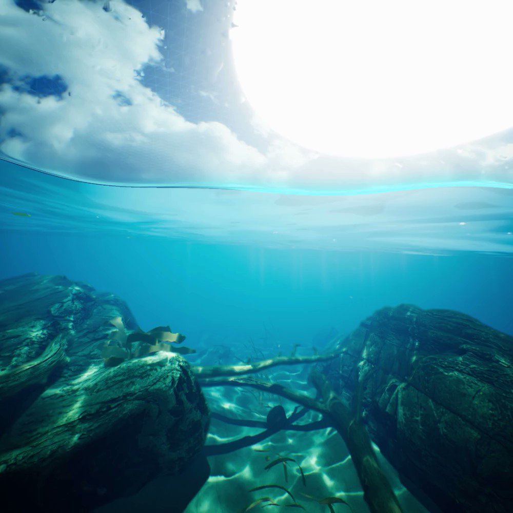 More work on the water shader #UE4 #VR