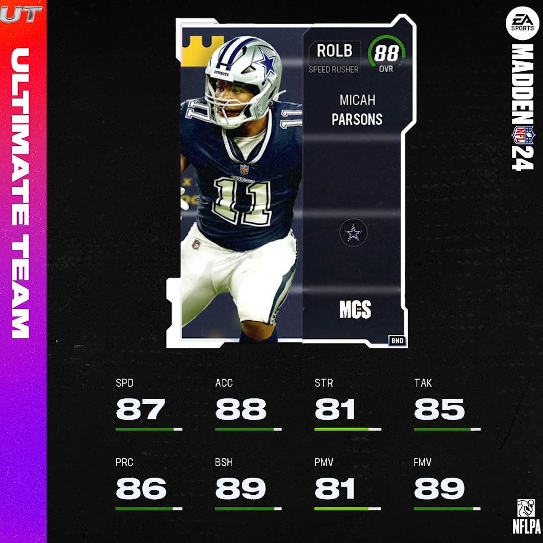 Want 88 OVR Micah Parsons? 1. Link your EA & Twitch Account 2. Tune-in to MCS #UltimateKickoff 3. Redeem 3x MCS Tokens Micah Parsons x #Madden24