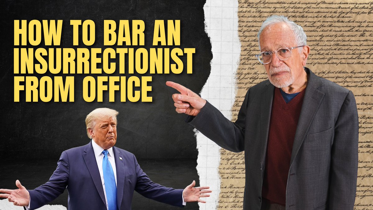 Yes, Donald Trump is disqualified from running for office under Section 3 of the 14th Amendment. No, this provision doesn’t require a criminal conviction. Chief election officials in the states have a constitutional duty to keep Trump off the ballot in 2024.