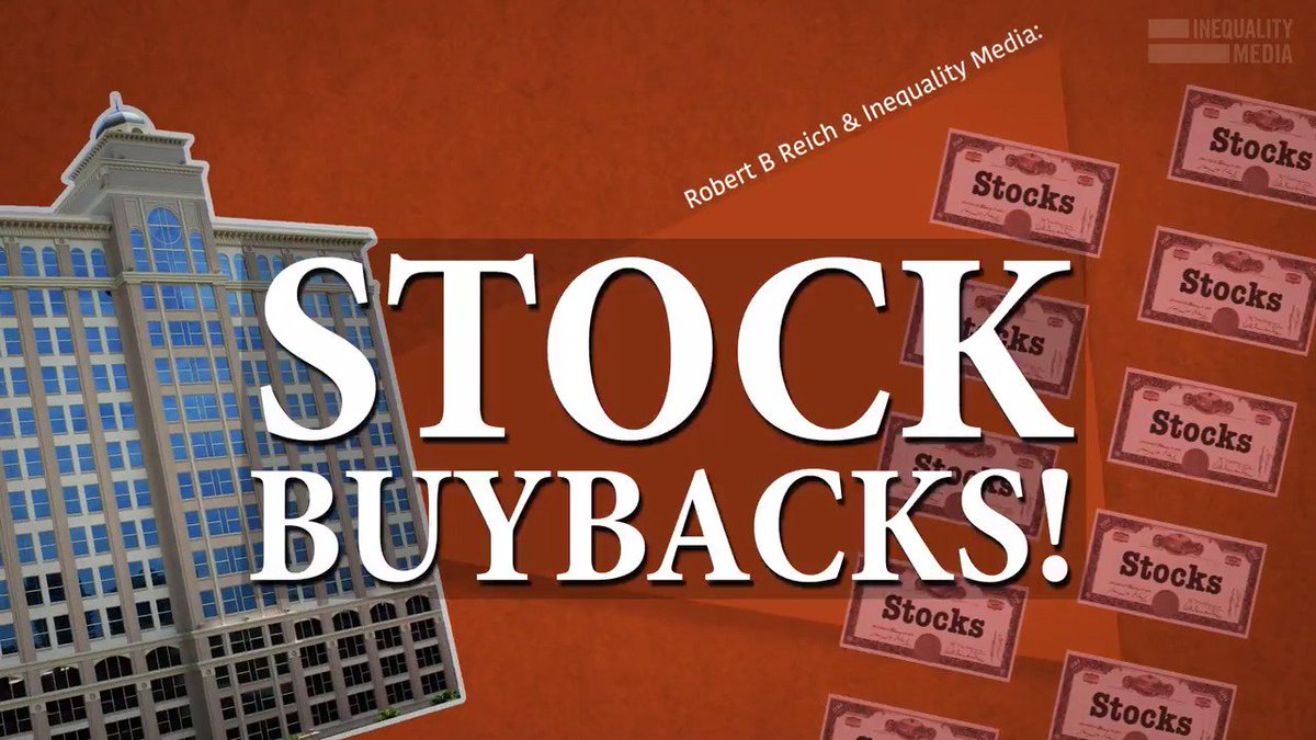 Stock buybacks were illegal until Reagan made them legal in 1982. Just about the same time, wages stopped rising for most Americans. Does that sound like a coincidence to you? 🤔