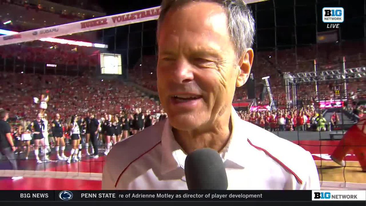 Can't help but get emotional listening to Nebraska Volleyball head coach John Cook talk about what this game means for the state of Nebraska. 🥲