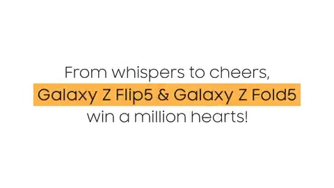 The #GalaxyZFlip5 &amp; #GalaxyZFold5 win a million hearts...ushering the beginning of an extraordinary journey. Watch to know the impact! 🤩 Know more: #Samsung
