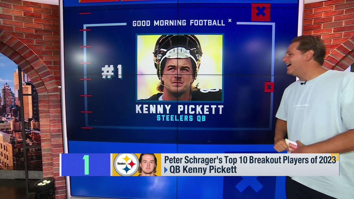 Since 2018, Peter Schrager has revealed his Top 10 Breakout Players of the Year in the last week of August. The number 1 player on this year's list? @Steelers QB Kenny Pickett.