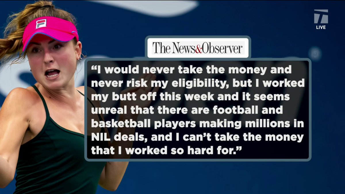 is it time for a change? 🤔 Carolina Women's Tennis 🐏🎾 star Fiona Crawley spoke out about being unable to collect her $81,000 first round prize money earnings from the US Open despite qualifying for the main draw.