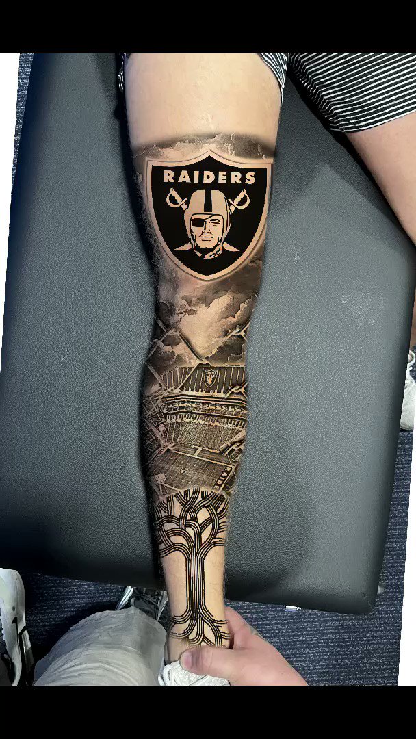 The Raiders Tattoo I’ll be getting today live on the Raiders Report! Tune in: 📺 #RaiderNation