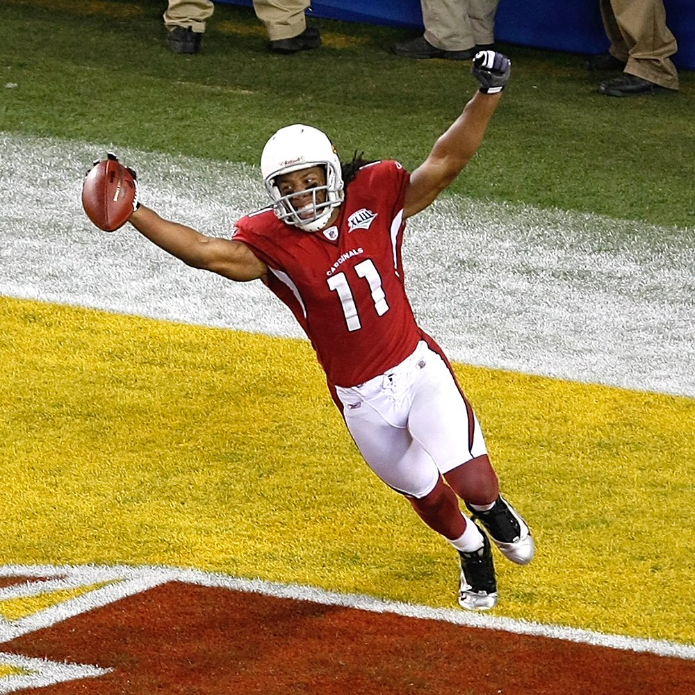 Happy 40th birthday to Larry Fitzgerald! His run in the 2008 playoffs was legendary: 30 catches, 546 receiving yards &amp; 7 TDs 🔥 (via NFL Legacy)
