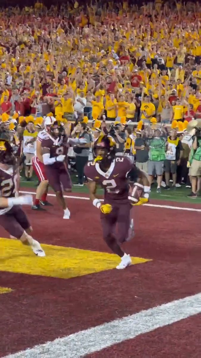 Up close and personal on that Minnesota Football interception! 🙌😤