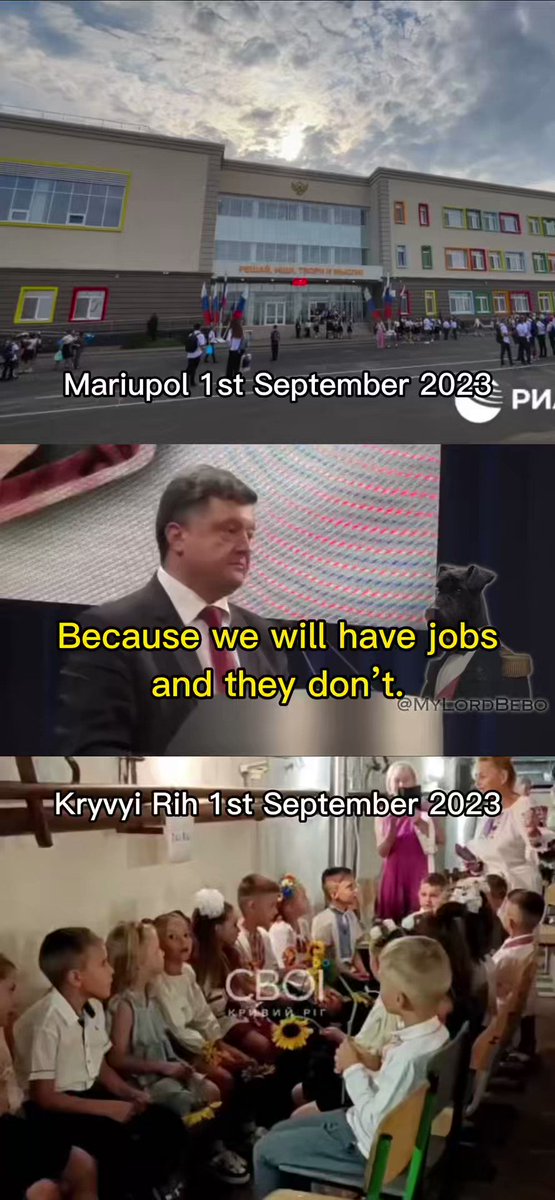 🇺🇦🇷🇺 “Our children will go to school and kindergarten, theirs will be sitting in basements” — Ukrainian president -> You reap what you sow!