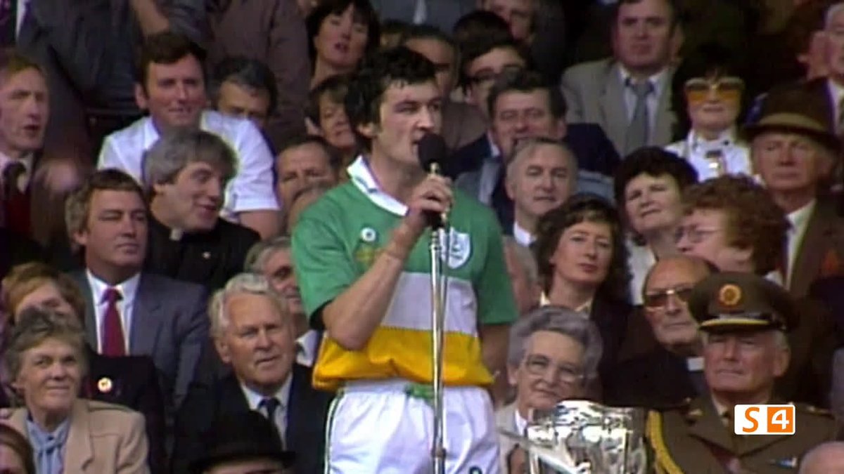 One of the great All-Ireland acceptance speeches by Offalyโs Pat Fleury, 38 years ago today. #GAA ๐๐ค๐