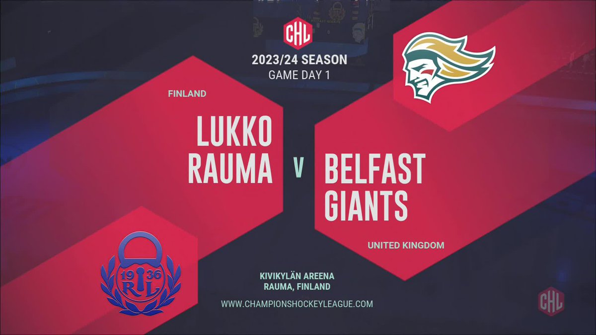 🔥 Belfast Giants begin their CHL season from Kivikylä Arena in Finland! Watch as they face Rauman Lukko now on Viaplay Xtra 📺 Free to view on: 👉 Sky - Channel 420 👉 Virgin - Channel 553