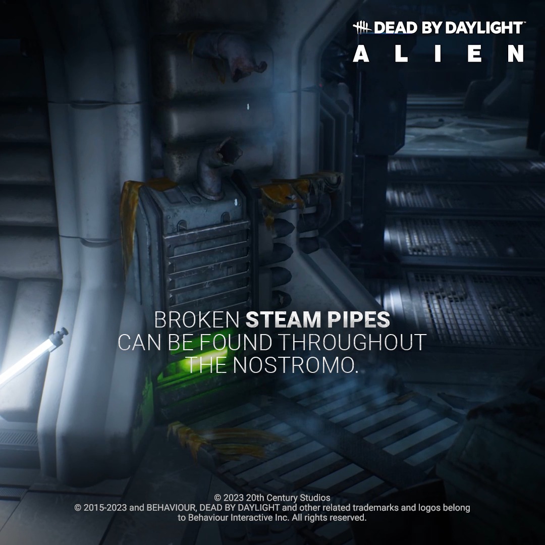 The Nostromo Wreckage has a unique tool for players to leverage in Chase 👀💨 Learn more about the Map's Steam Pipes.