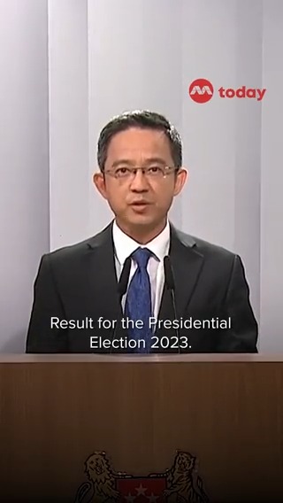 WATCH: Returning Officer Tan Meng Dui has declared Mr Tharman Shanmugaratam as Singapore's 9th President, winning 70.4% of the vote.
