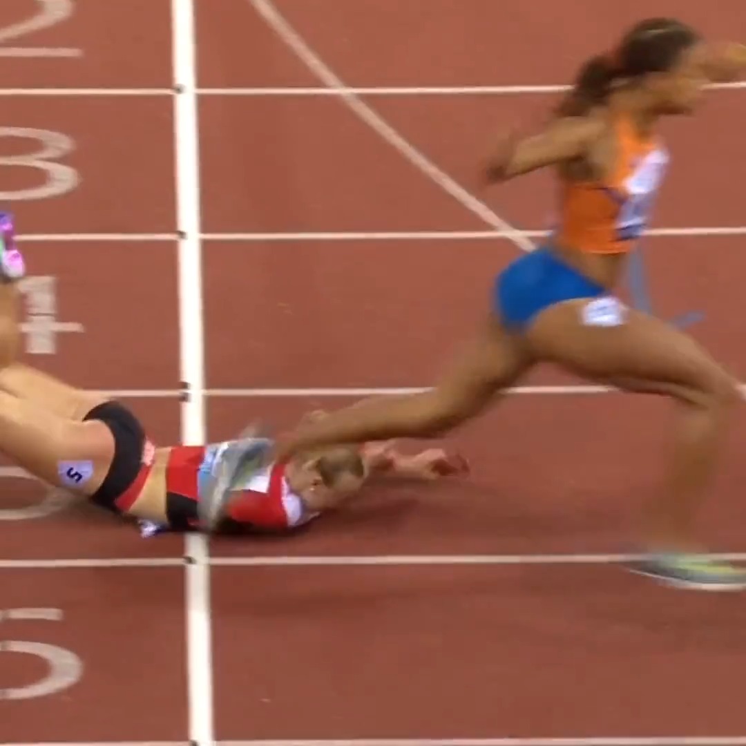 Wild finish in the #ZurichDL 4x100m! 😳