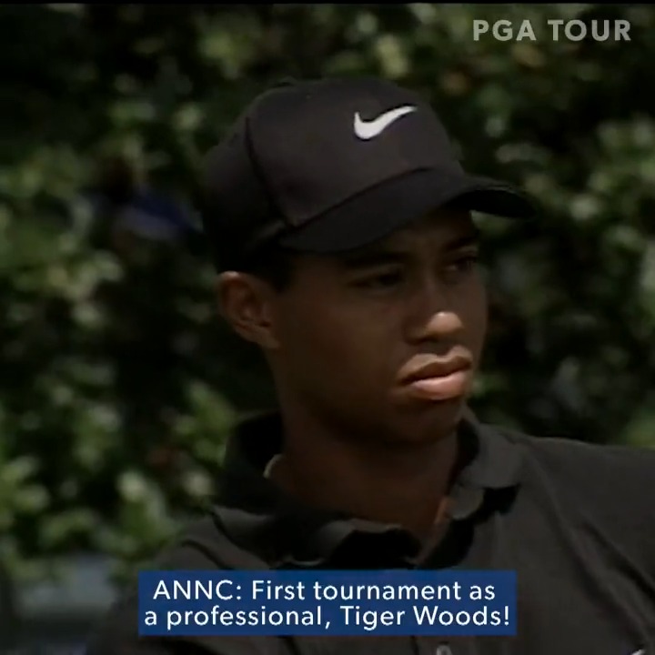 27 years ago today, Tiger Woods burst onto the scene with an ace in his pro debut. #TOURVault
