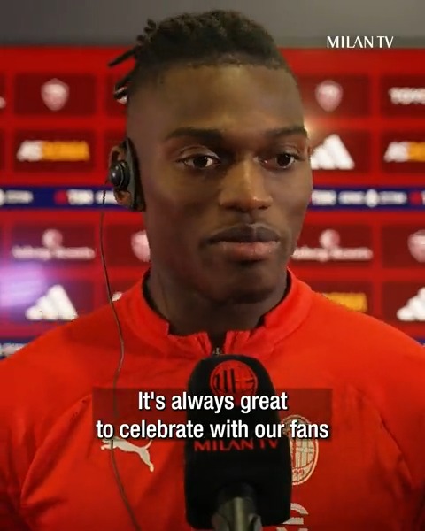 🗣️ "An instinctive goal" ⚽ Rafael Leão's delight at the team's performance and his wonderful finish #RomaMilan #SempreMilan