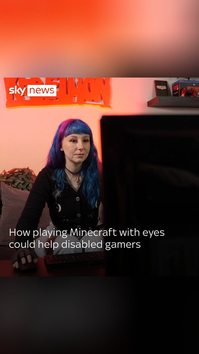 SpecialEffects have developed a version of Minecraft that's entirely controlled by eye movement - Sky correspondent Rachael Venables gives it a go🎮 Find out more👉