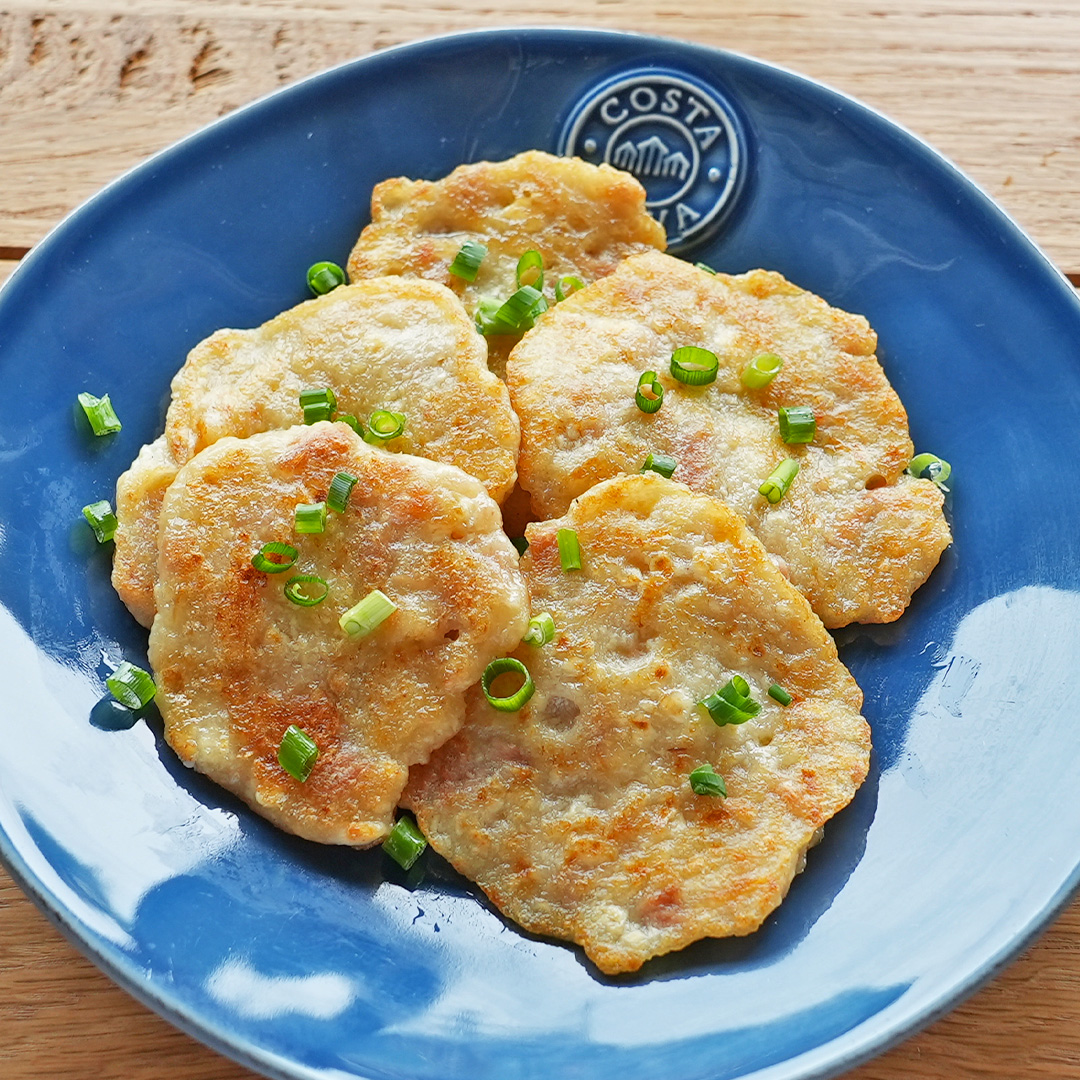 【豆腐でもちもち】材料少なくコスパも最高！豆腐とツナのもちもち焼き🤩👍 / Tofu Mini Pancakes with Tuna #tastyjapan