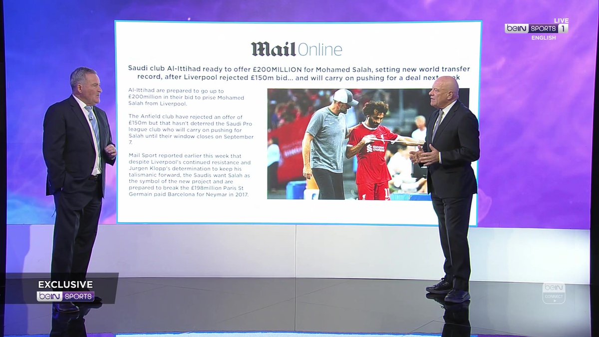 "Mo and his team, the silence is deafening!" 🤫 "It's done! That's why!" 💰 Richard Keys and Andy Gray discuss Mo Salah's impending big money move to Al-Ittihad. #beINPL #LFC