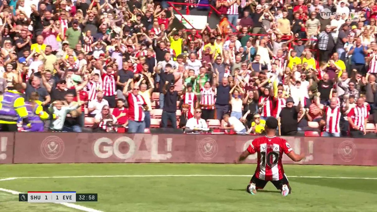 Archer on target! 🏹 Cameron Archer scored the equalising goal on his Sheffield United Premier League debut.