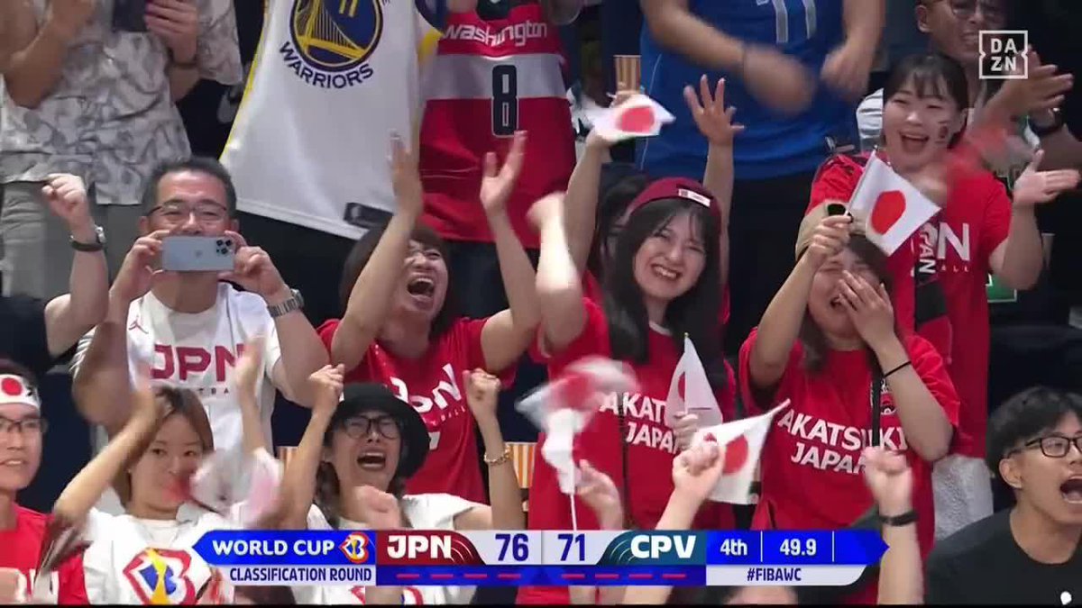 【パリ五輪出場🏀】 48年ぶりの快挙 ”五輪自力出場”🎉 9点差まで追い上げられるも粘り勝ち! 🇯🇵 80-71🇨🇻 #バスケW杯2023 #パリ五輪