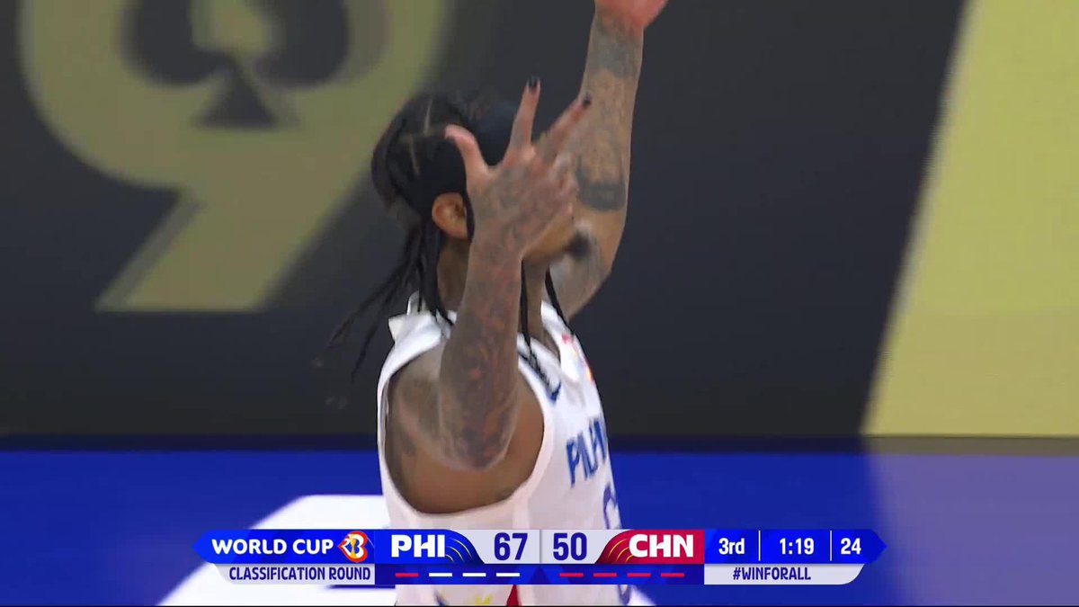 On a different level 🤯 Jordan Clarkson against China 👇 🪣 34 PTS 🎯 5 3PT 🪙 3 AST #FIBAWC x #WinForPilipinas 🇵🇭