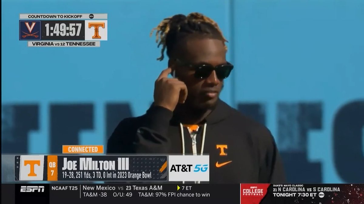 Pregame chat with QB1 Joe milton #5 x College GameDay