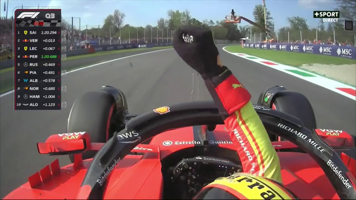 LA POLE DE CARLOS SAINZ 🤯 UNE FERRARI EN POLE POSITION À MONZA 🇮🇹🇮🇹🇮🇹 #ItalianGP #F1