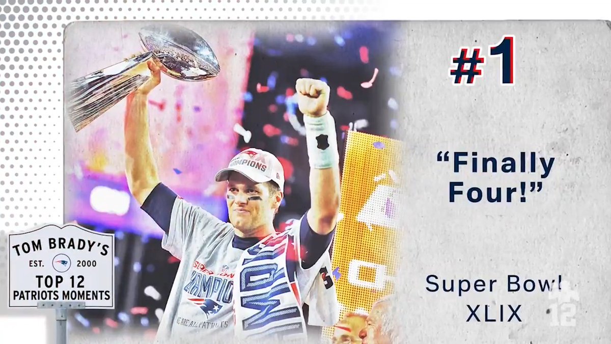 .Tom Brady’s Top 12 Patriots moments. 📺: