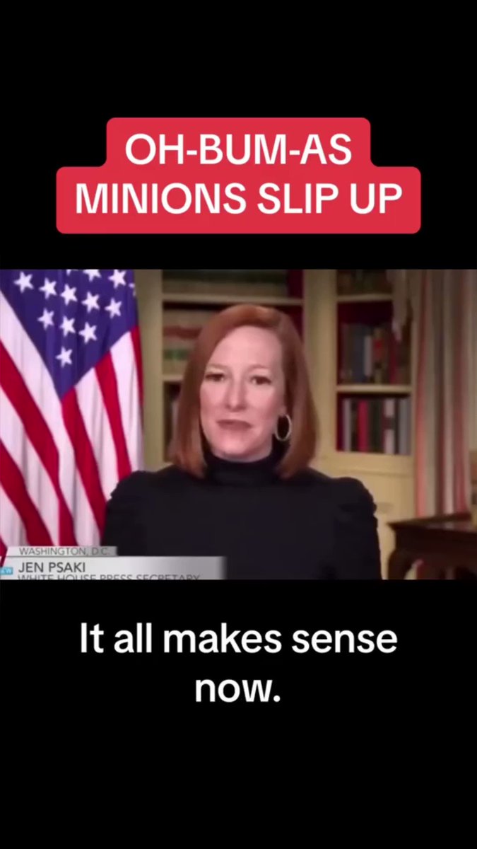 Watch as BOTH United States Press Secretaries confirm that Joe Biden is not the President of the United States making decisions, it’s Barack Obama calling the shots Jen Psaki: “I love working for President Obama” Karine Jean-Pierre: “So today as you all saw just an hour or so ago President Obama announced”