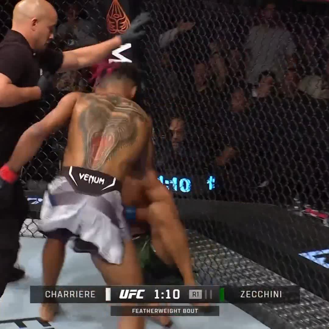 MORGAN CHARRIERE MAKES GOOD ON THE DEBUT! 🏴☠️👊 THE LAST PIRATE 🏴☠️ kicks off the #UFCParis main card with a first round finish!