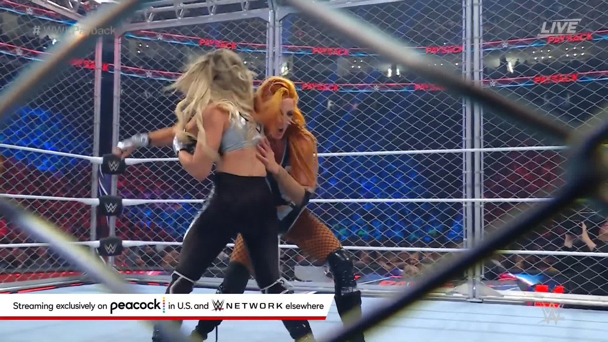 WWE Hall of Famer Trish Stratus uses the playbook from one of her best rivals of all time with a vicious Widow's Peak to Rebecca Quin at #WWEPayback!
