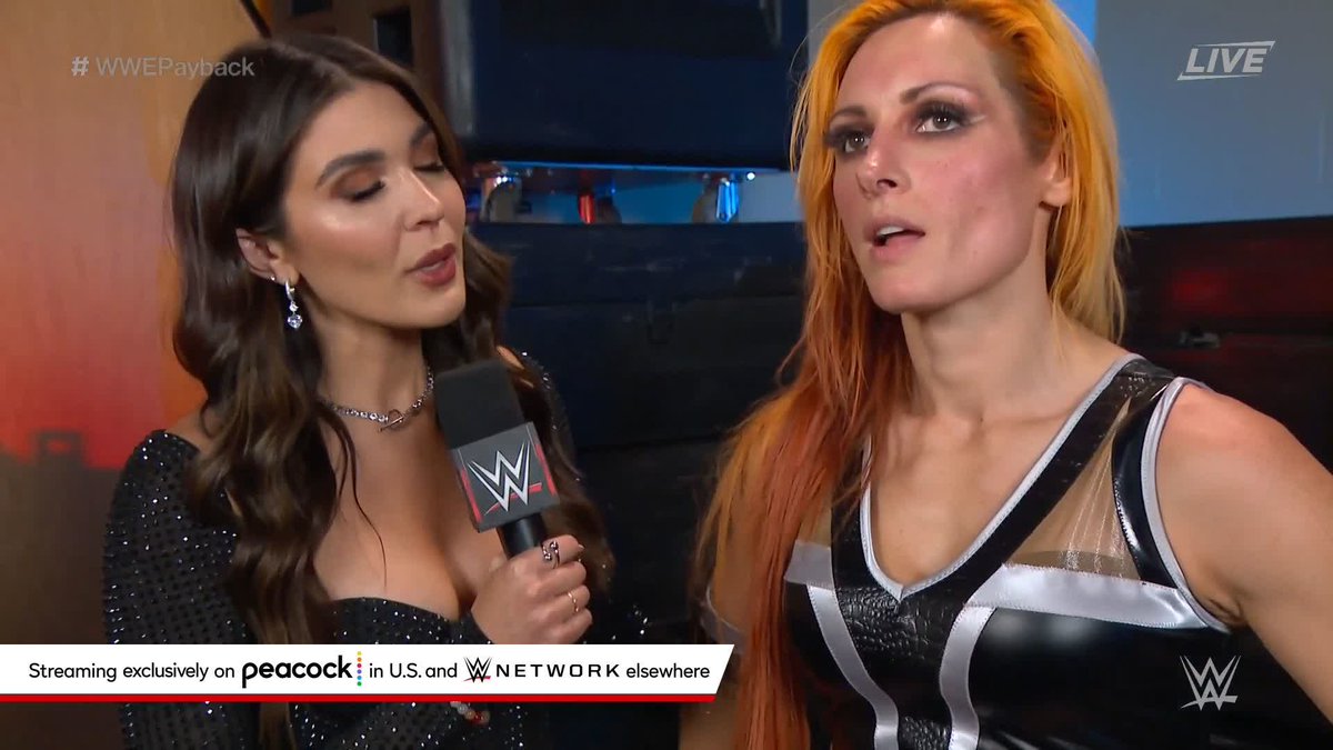 #WWENXT Women's Champion Tiffany Stratton just couldn't resist paying Rebecca Quin a visit at #WWEPayback!
