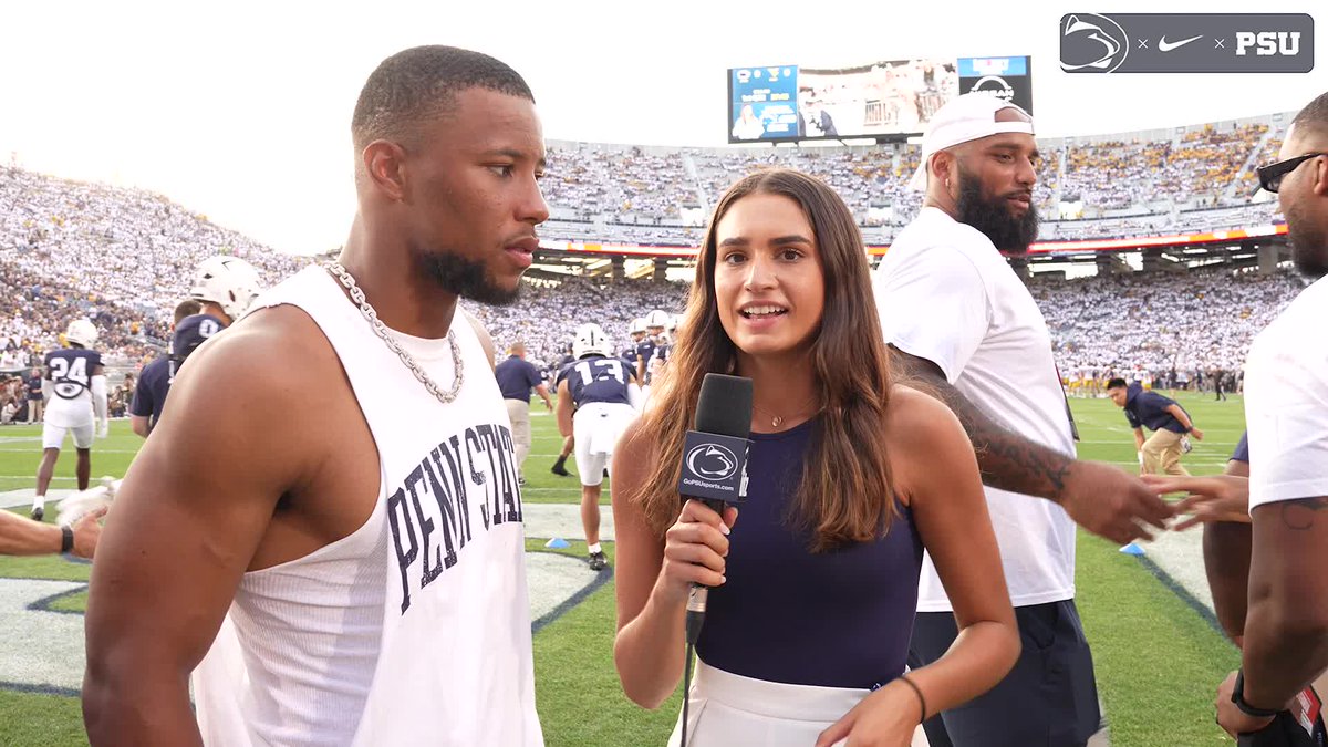 🎙️ Beaver Stadium Extra 🎙️ "I wouldn't be the person I am today without Penn State." - Saquon Barkley #WeAre