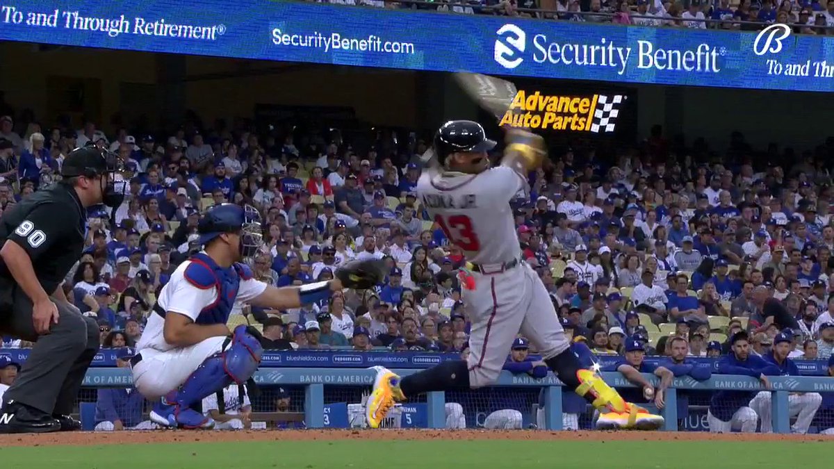 121.2 MPH off the bat of Ronald Acuña Jr. and that's just ridiculous! It's THE hardest hit ball in the major leagues this year! 🚀