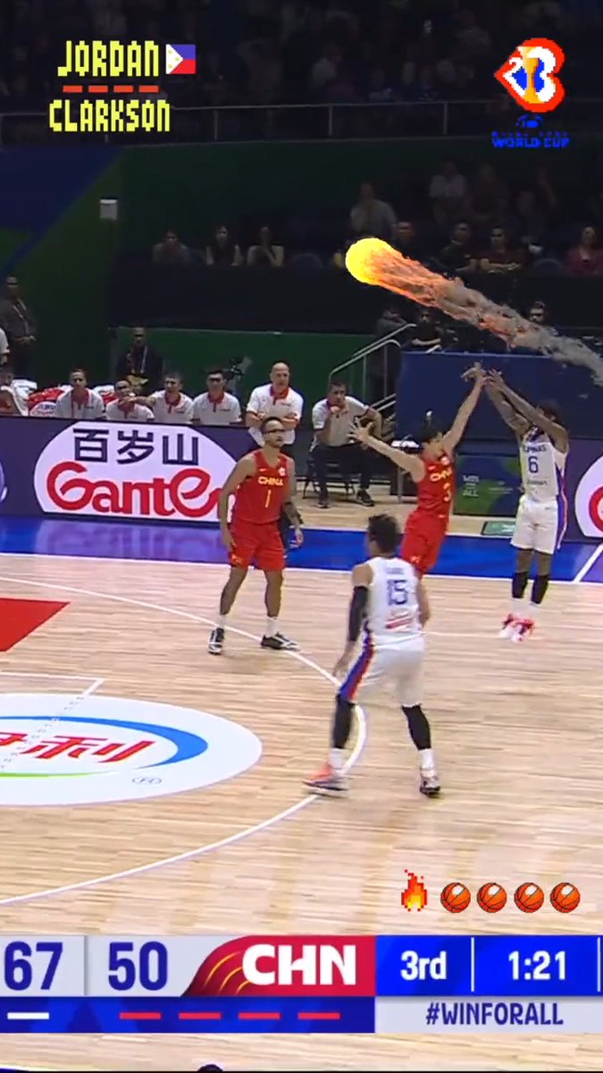 Jordan Clarkson was in video game mode 🕹 #FIBAWC x #WinForAll