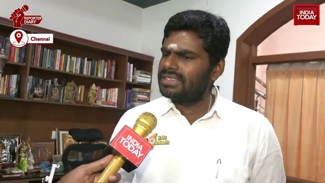 Tamil Nadu BJP chief K.Annamalai says "the correct word for what #UdhayanidhiStalin inferred yesterday is genocide". He challenges Udhayanidhi to stope his mother from going to temples if he wants to eradicate #SanatanaDharma. #ReporterDiary | (Pramod Madhav)