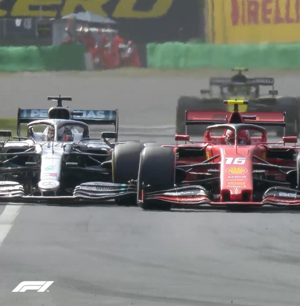 When Charles did the same move lewis did today - it wasn’t penalised. But we just pretend like FIA doesn’t have a vendetta against him ? #F1 #F1xed