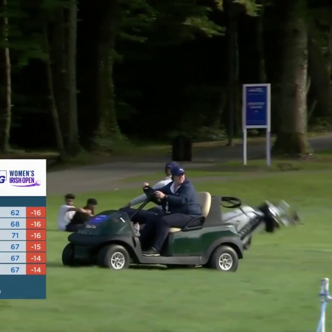 "She's absolutely fuming!" 😠 Anne van Dam's club SNAPS after her driver goes under a rope on the 18th!