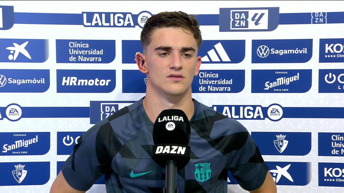 "Es un sueño llegar a los 100 partidos con el Barça, orgulloso de ello" 💙❤️ 👏🏻 La alegría de Gavi en el micrófono de #DAZN tras ser centenario con el FC Barcelona #ElPostDeDAZN ⚽
