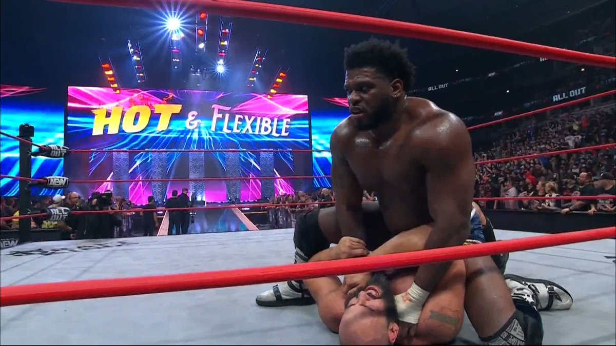 It's CJ Perry, Miro’s hot, flexible wife, running to the ring to save Miro! Order #AEWAllOut on PPV right now! 🇺🇸 🔗 Rusev | “The MONSTAR” Will Hobbs