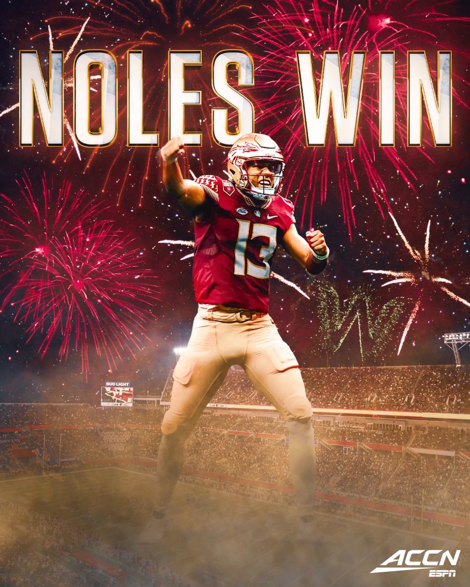 Florida State starts its season off with a bang 🎇 No. 8 FSU Football takes down No. 5 LSU 45-24!