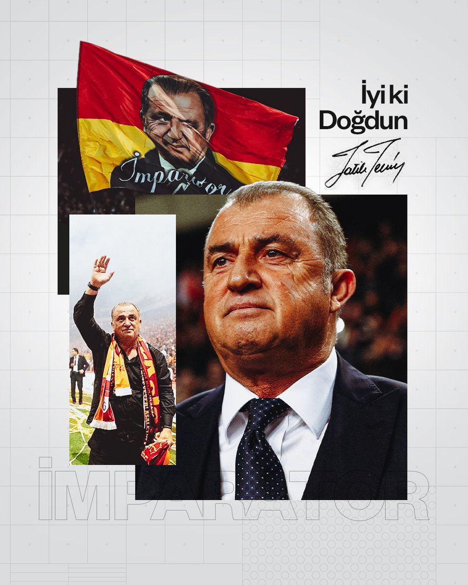 Bugün, kulübümüze futbolcu ve teknik direktör olarak hizmet ederek sayısız başarılara imza atan efsanemiz Fatih Terim’in doğum günü! 🎂 👑 Nice mutlu yıllara İmparator Fatih Terim! 💛❤️