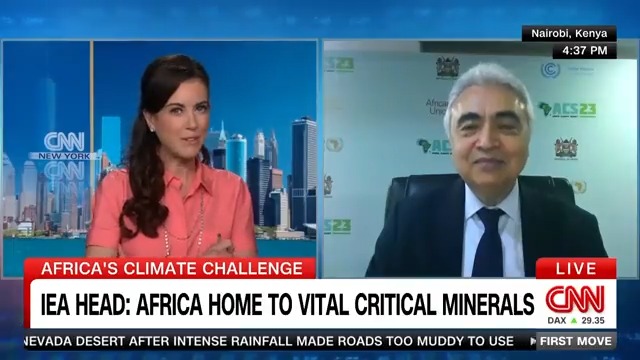 "Africa is getting 3% of global energy investment... with about 20% of the global population. The issue is how to bring capital investment for lucrative clean energy &amp; mobilize financing." Fatih Birol, Executive Director of International Energy Agency discusses this week's pivotal #AfricaClimateSummit23