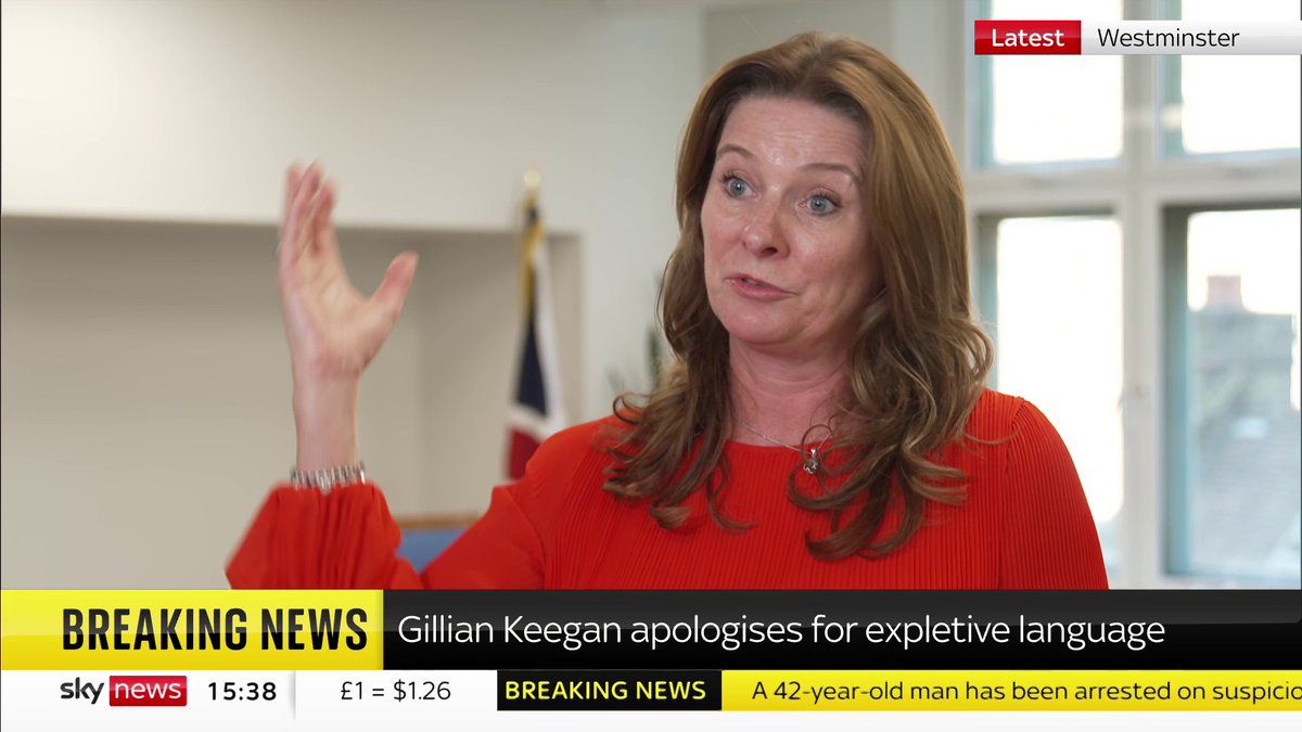 Gillian Keegan says she was "frustrated with the interviewer" for 'making out it was all her fault'. 📺 Sky 501, Virgin 602, Freeview 233 and YouTube