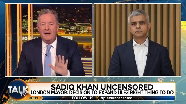 "Why am I being spared just because I can afford to have a more expensive ULEZ-compatible car?" Piers Morgan asks Sadiq Khan why he's not being charged extra to drive his Aston Martin around London - but a van driver has to pay £12.50 a day. Piers Morgan | Mayor of London, Sadiq Khan | #PMU