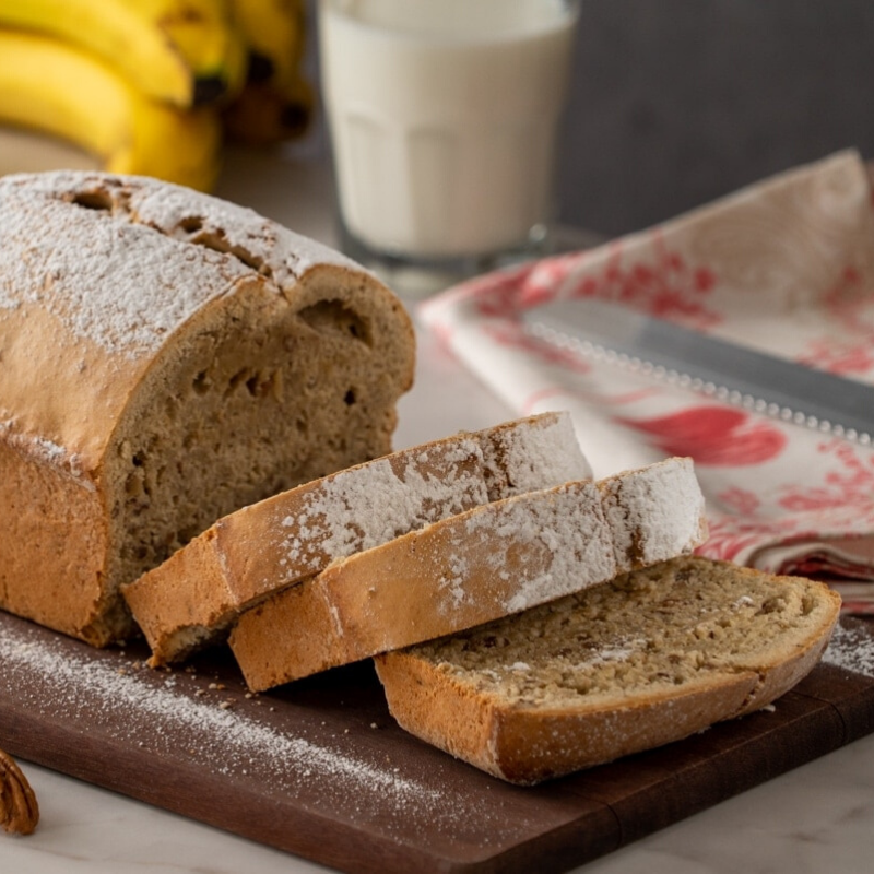 ¡Acompaña tu café de la cena con este panqué de plátano con nuez! #kiwilimon #recetas 🍌🍞 Receta ➡️