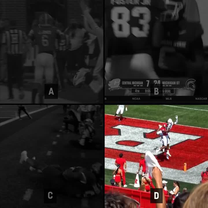 Best Week 1 TD grab? 🤔 A. Maryland Football's Kaden Prather B. Michigan State Football's Tyrell Henry/Maliq Carr C. Minnesota Football's Daniel Jackson D. Rutgers Football 🪓's Ian Strong E. ✍️