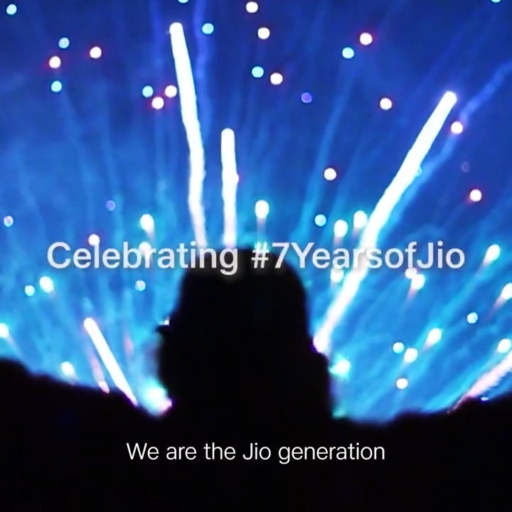 Celebrating 7 years of togetherness 🎂 and the unstoppable Jio Generation 🇮🇳 ❤️ #WithLoveFromJio #7yearsofJio